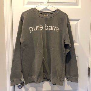 Comfort Colors Pure Barre gray sweatshirt in M